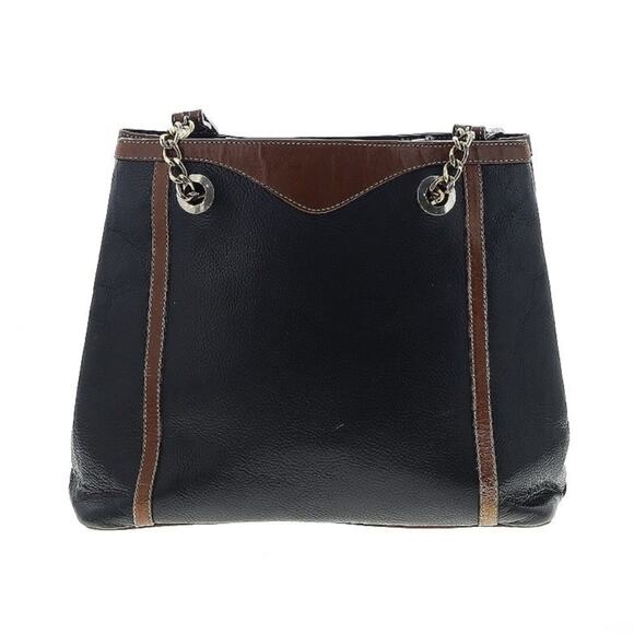 Bally Black and Brown Leather Vintage Shoulder Bag — Made in Italy - Picture 4 of 15